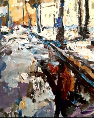 Картина под названием "Январская оттепель" - Tatyana Zakharova, Подлинное произведение искусства, Акрил