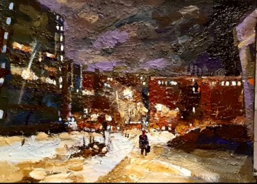 Картина под названием "Вечер на Чкаловском" - Tatyana Zakharova, Подлинное произведение искусства, Акрил