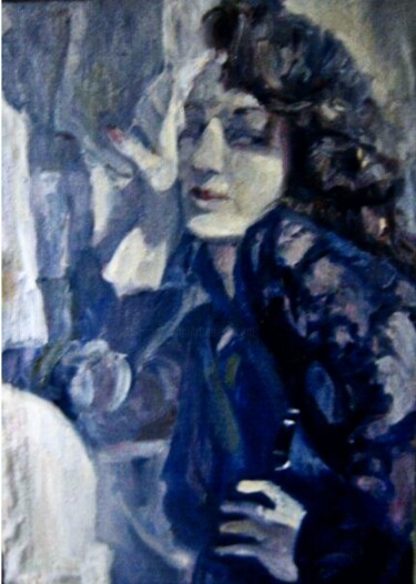 Картина под названием "Теория флирта" - Tatyana Zakharova, Подлинное произведение искусства, Масло