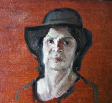 Картина под названием "Автопортрет5" - Tatyana Zakharova, Подлинное произведение искусства, Масло