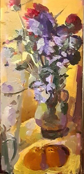 Картина под названием "Цветы и груши" - Tatyana Zakharova, Подлинное произведение искусства, Акрил