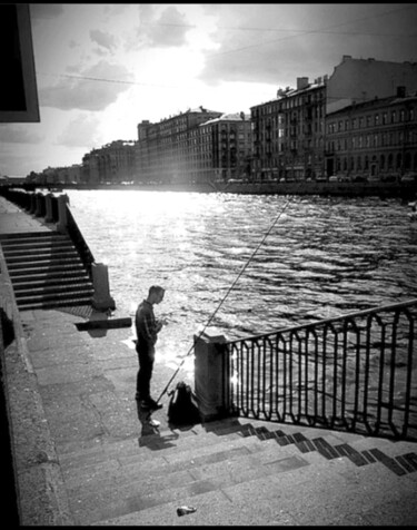 Photographie intitulée "Рыбачок" par Tatyana Zakharova, Œuvre d'art originale, Photographie numérique