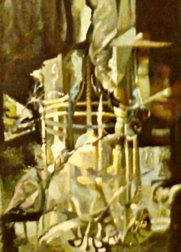 Картина под названием "Сквозь канделябр 40…" - Tatyana Zakharova, Подлинное произведение искусства, Масло