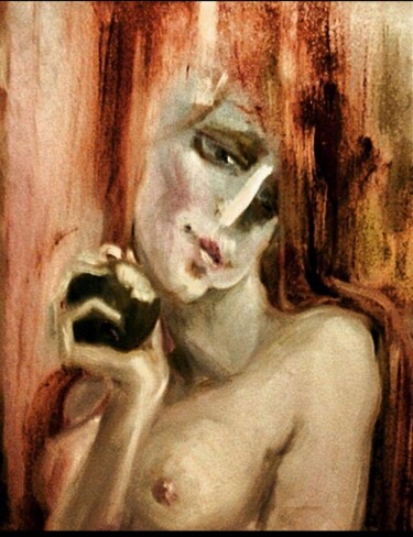 Painting titled "Ева" by Tatyana Zakharova, Original Artwork, Oil