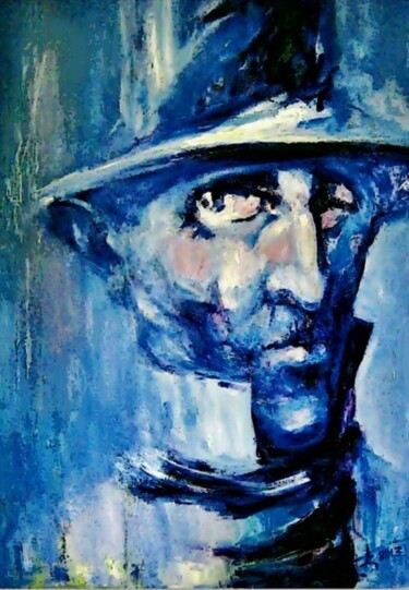 Картина под названием "Н.Тесла (работа в П…" - Tatyana Zakharova, Подлинное произведение искусства, Масло