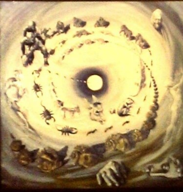 Painting titled "Спираль эволюции" by Tatyana Zakharova, Original Artwork, Oil