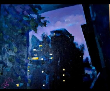Картина под названием "Питерские небоскребы" - Tatyana Zakharova, Подлинное произведение искусства, Масло