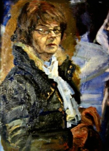 Painting titled "Вариант автопортрета" by Tatyana Zakharova, Original Artwork, Oil