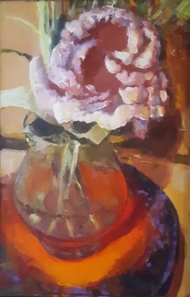 Картина под названием "Лизиантус в кувшине…" - Tatyana Zakharova, Подлинное произведение искусства, Акрил