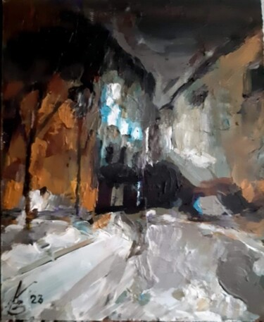 Картина под названием "Уютный дворик на Пе…" - Tatyana Zakharova, Подлинное произведение искусства, Акрил