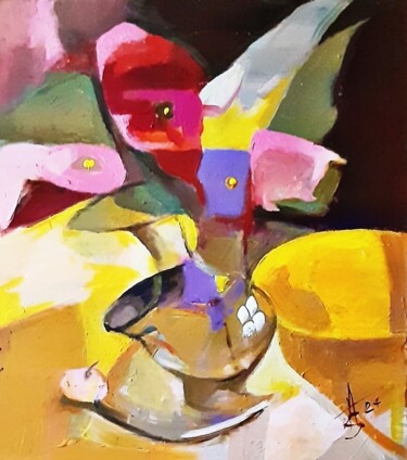 Painting titled "Лето" by Tatyana Zakharova, Original Artwork, Acrylic