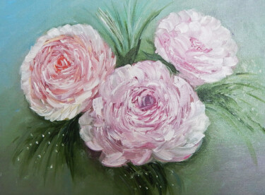 Pittura intitolato "A delicate bouquet…" da Tatyana Zarembovskaya, Opera d'arte originale, Olio