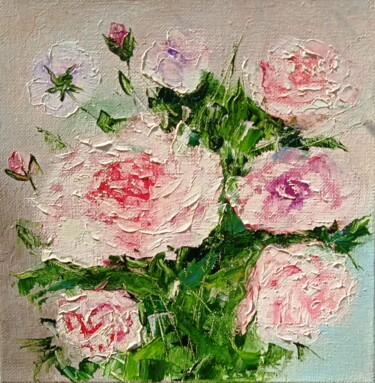 Schilderij getiteld "Pink mood" door Tatyana Zarembovskaya, Origineel Kunstwerk, Olie