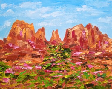 Pittura intitolato "Arizona Valley" da Tatyana Zarembovskaya, Opera d'arte originale, Olio