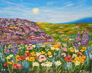 Картина под названием "Flowers in the moun…" - Tatyana Zarembovskaya, Подлинное произведение искусства, Масло