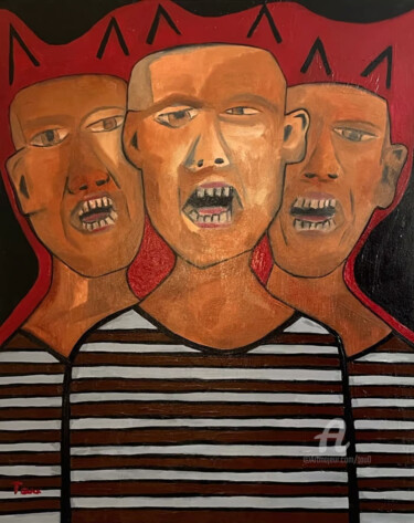 Malerei mit dem Titel "“The Criticizers”" von Tau, Original-Kunstwerk, Öl