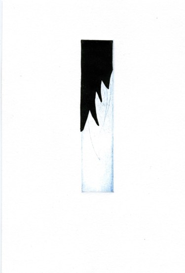 Druckgrafik mit dem Titel "Nuit bleuté" von Lucile Taupin, Original-Kunstwerk, Gravur