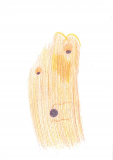 Dessin intitulée "Mon voisin ambertoi…" par Lucile Taupin, Œuvre d'art originale, Crayon