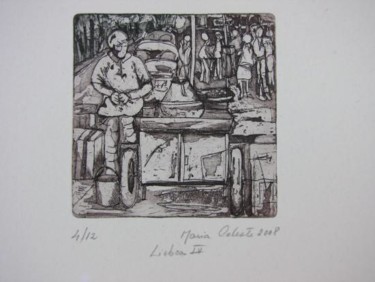 Desenho intitulada "Lisboa IV" por Tavares Alves, Obras de arte originais