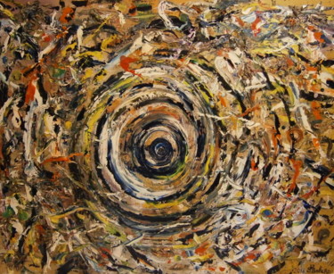 Painting titled "" SPACE BLACK HOLE…" by Sergeys Balura, Original Artwork, Oil