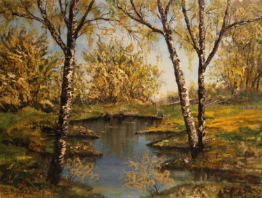 Painting titled ""SWAMP"" by Sergeys Balura, Original Artwork, Oil