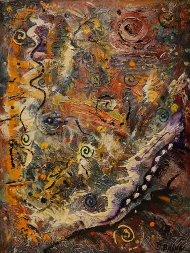 Painting titled ""MY SPACE IMAGINATI…" by Sergeys Balura, Original Artwork, Oil