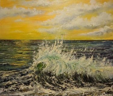 Pittura intitolato ""A SEA OF CARBON FR…" da Sergeys Balura, Opera d'arte originale, Olio