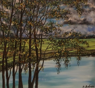 Картина под названием "" ON THE LAKE BEFOR…" - Sergeys Balura, Подлинное произведение искусства, Масло