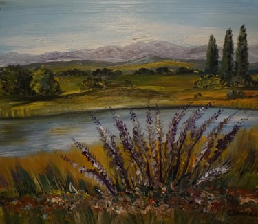 Painting titled "" LANDSCAPE "" by Sergeys Balura, Original Artwork, Oil