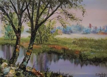 Painting titled "" RIVER OF LIFE "" by Sergeys Balura, Original Artwork, Oil