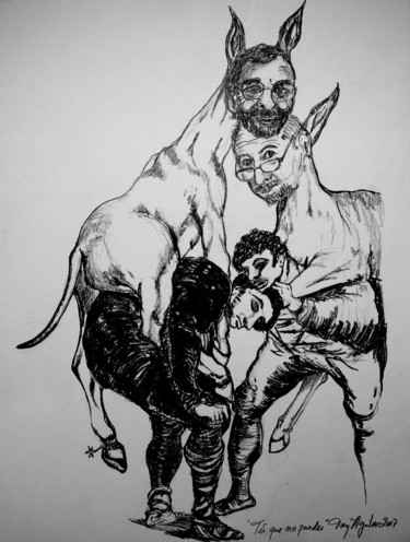 Drawing titled "Tú que no puedes" by Tay Aguilar, Original Artwork, Pencil