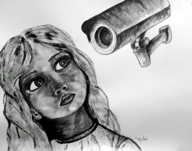 Pintura titulada "Vigilados" por Tay Aguilar, Obra de arte original, Acrílico