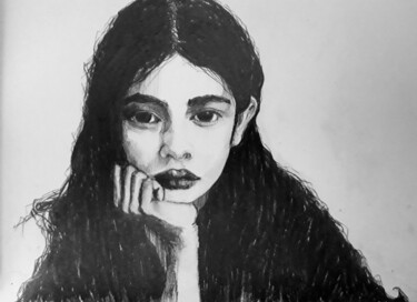 Drawing titled "Adriana" by Tay Aguilar, Original Artwork, Pencil