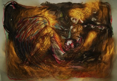 Desenho intitulada "Leda y el Cisne" por Tay Aguilar, Obras de arte originais, Outro
