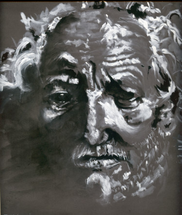 Pintura titulada "Anciano II" por Tay Aguilar, Obra de arte original, Gouache