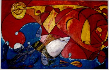 Pintura intitulada "El mar" por Tay Aguilar, Obras de arte originais, Acrílico
