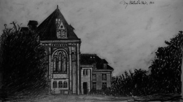 Drawing titled "À Montmartre" by Tay Aguilar, Original Artwork, Pencil