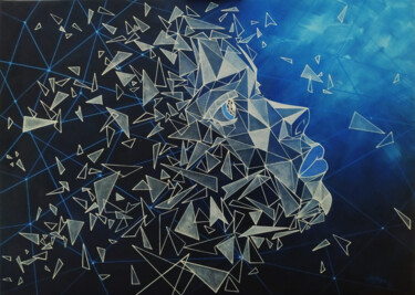 Painting titled "Algorithm" by Tayyar Özkan, Original Artwork, Acrylic