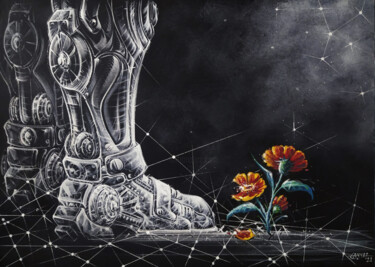 Peinture intitulée "The Feet" par Tayyar Özkan, Œuvre d'art originale, Acrylique