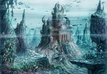 Digital Arts titled "Under the Sea" by Tayyar Özkan, Original Artwork, 2D Digital Work