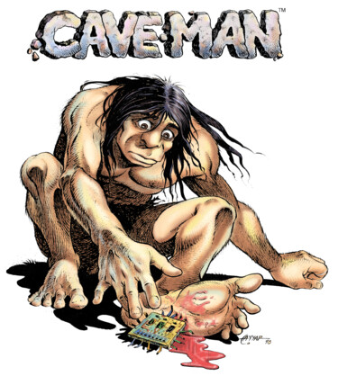 Digital Arts titled "Caveman Chip" by Tayyar Özkan, Original Artwork, 2D Digital Work