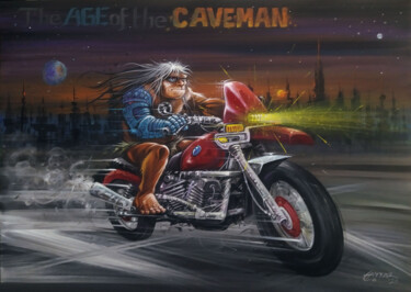 Malerei mit dem Titel "The AGE of the CAVE…" von Tayyar Özkan, Original-Kunstwerk, Acryl
