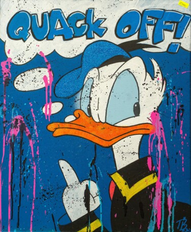Painting titled "Quack Off" by Tb, Original Artwork, Acrylic
