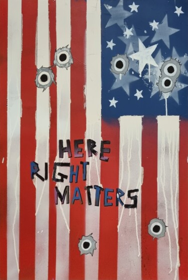 Malerei mit dem Titel "Here Right Matters" von Tb, Original-Kunstwerk, Acryl
