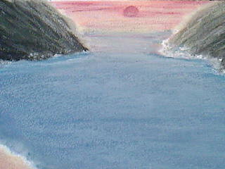 Painting titled "Seascape" by Tblee, Original Artwork, Oil