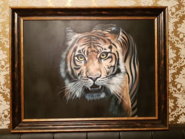 Peinture intitulée "тигр" par Tatyana Bogoslovskih, Œuvre d'art originale