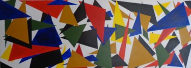 Painting titled "Triangulations" by Thomas Dressler, Original Artwork, Acrylic Mounted on Other rigid panel