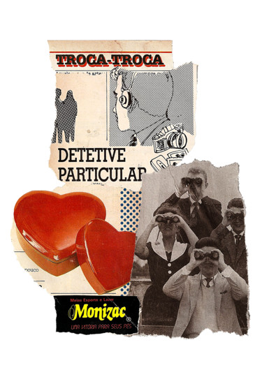 Collages intitolato "Observe e Veja / Ob…" da Tchago Martins, Opera d'arte originale, Collages Montato su Cartone