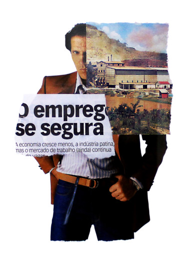 Collages intitolato "Enquanto eu tiver b…" da Tchago Martins, Opera d'arte originale, Collages Montato su Cartone