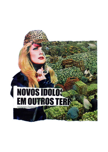 Collages intitolato "A famosa chegou na…" da Tchago Martins, Opera d'arte originale, Collages